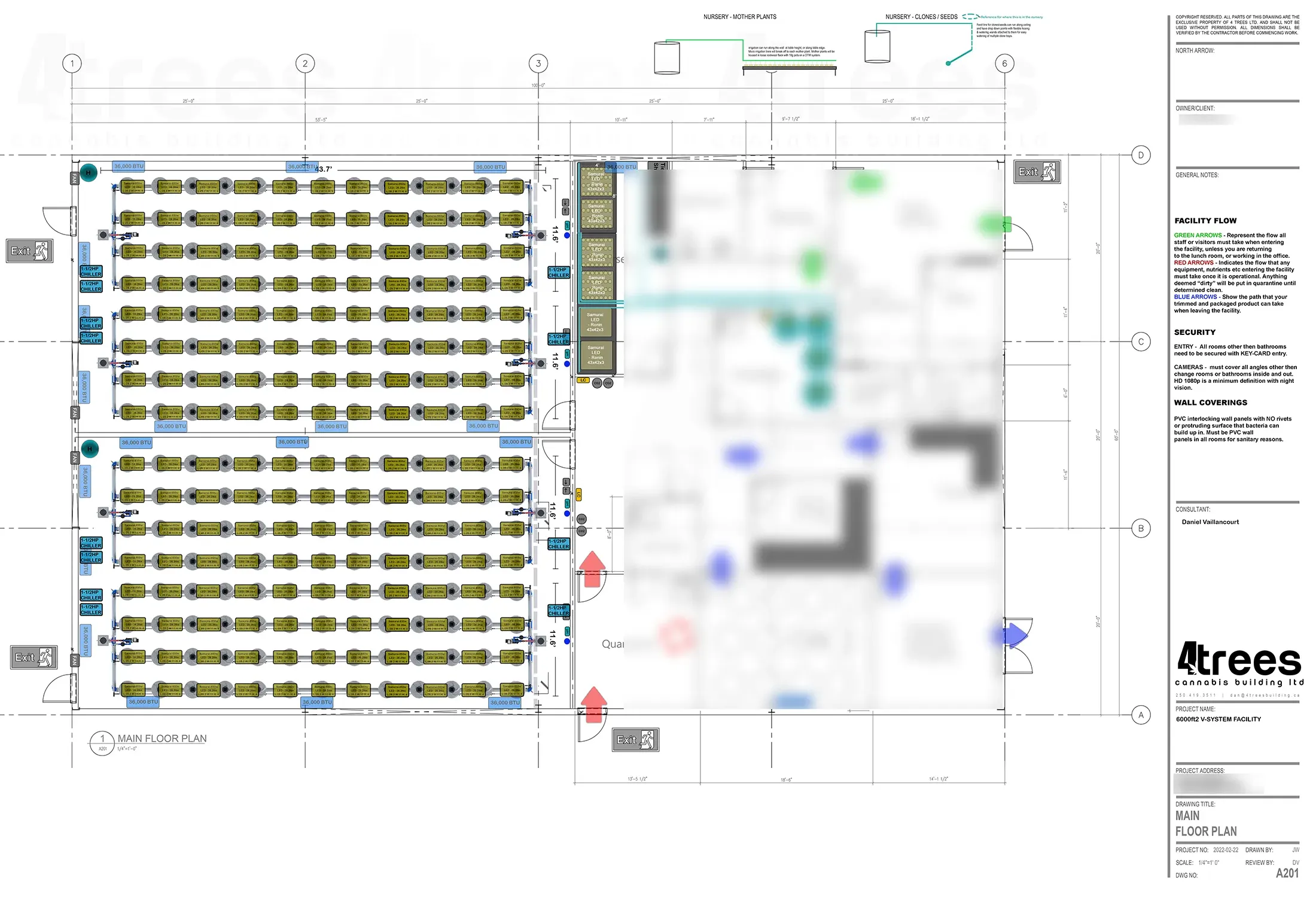 8000 sq ft micro cultivation facility designed by 4trees Cannabis Building Ltd